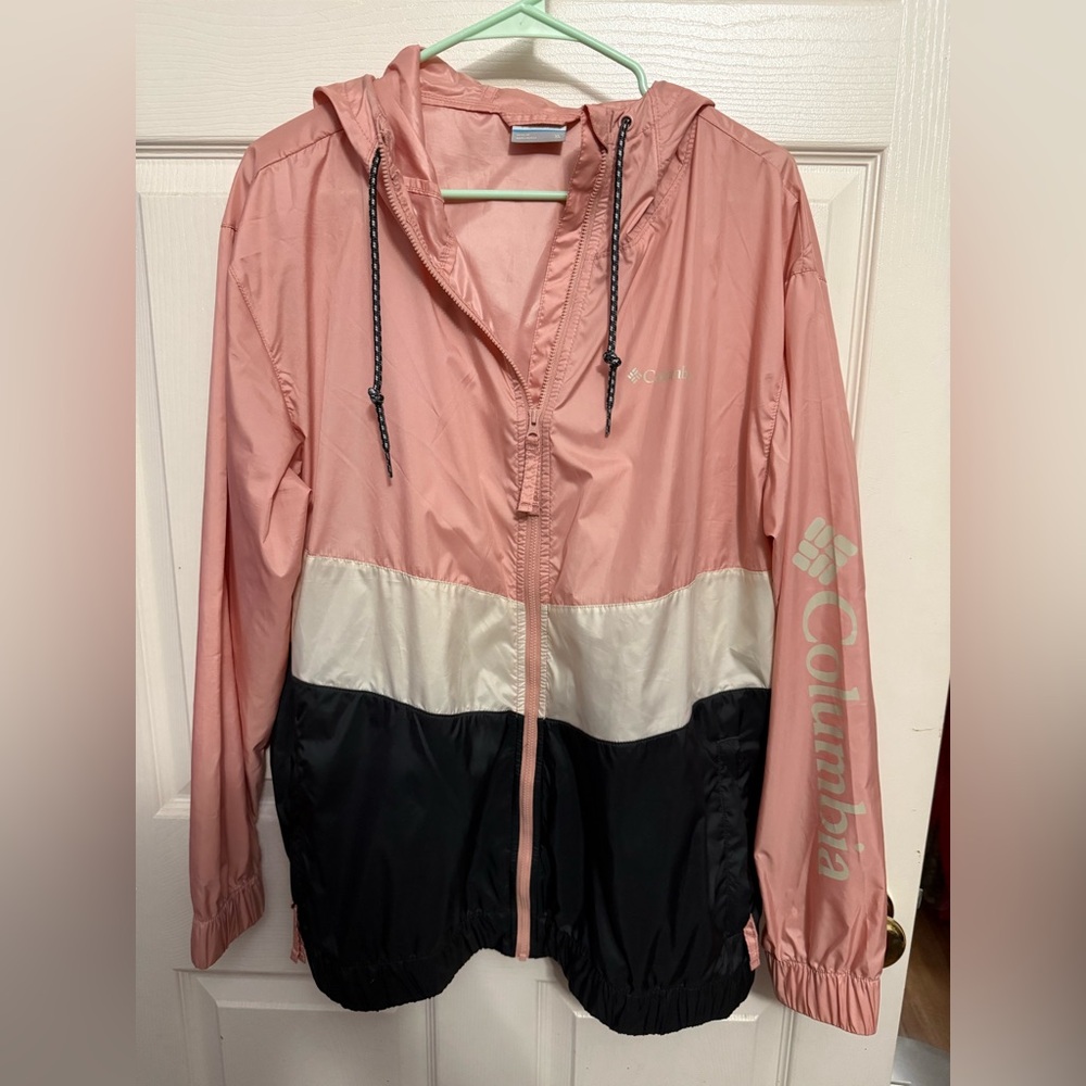 Columbia Women's Pink, White, and Black Jacket
